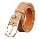 Women Ladies Second Layer Leather Belt Diamond Waist Belt Metal Pin Buckle Dress Waistband