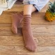 Women Ladies Solid Cotton Middle Socks Casual Soft Breathable Sock