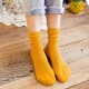 Women Ladies Solid Cotton Middle Socks Casual Soft Breathable Sock