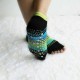 Women Ladies Stripe Five Toes Yoga Socks Bare Toes Tube Cotton Non-Slip Sports Socks