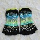 Women Ladies Stripe Five Toes Yoga Socks Bare Toes Tube Cotton Non-Slip Sports Socks