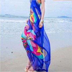 Women Ladies Summer Beach Towel Chiffon Oversized Scarf Sunscreen Towel Shawl Scarves