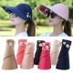 Women Ladies Summer Outdoor Anti-UV Beach Sunscreen Sun Hat Flower Print Caps