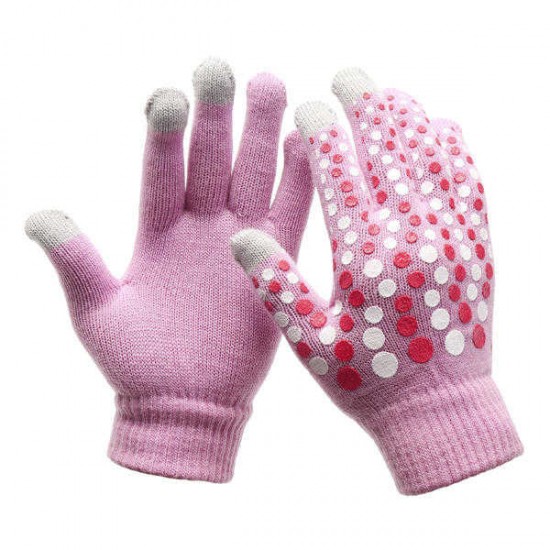 Women Ladies Winter Warm Touch Screen Cute Gloves Fabric Sport Cycling Full-finger Gloves