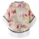 Women Laides Chiffon Flower Printed Tassel Sunscreen Scarf Multifunction Floral Beach Shawls