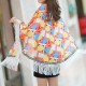 Women Laides Chiffon Flower Printed Tassel Sunscreen Scarf Multifunction Floral Beach Shawls