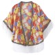 Women Laides Chiffon Flower Printed Tassel Sunscreen Scarf Multifunction Floral Beach Shawls