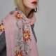 Women Linen Handcraft Embroidery Printting Scarves Fashion Summer Outdoor Flower Shawl Scarf