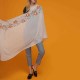 Women Linen Handcraft Embroidery Printting Scarves Fashion Summer Outdoor Flower Shawl Scarf