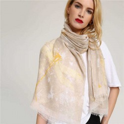 Women Long Warm Printing Dragonfly Pattern Scarf Fashion Outdoor Shawl Scarves