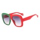 Women Man Anti-UV Sunglasses Two-color Box Sunglasses Square Box Sunglasses