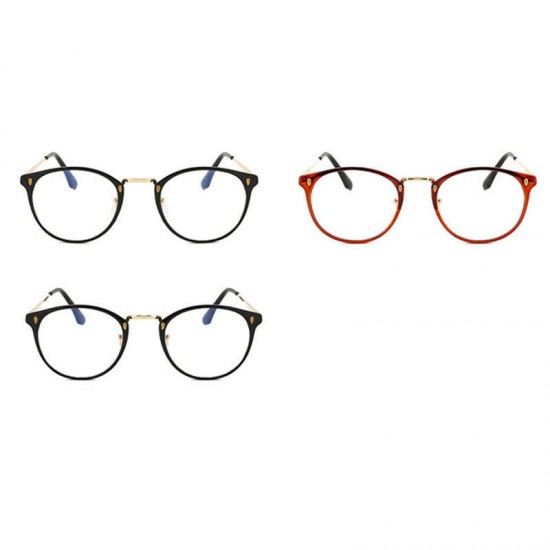 Women Men Casual Metal Frame Optical Glasses Ground Fashion Blue Light Blocking Glasses