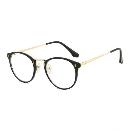 Women Men Casual Metal Frame Optical Glasses Ground Fashion Blue Light Blocking Glasses