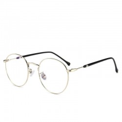 Women Men Casual Round Metal Thin-sided Myopia Frame Optical Reading Glasses