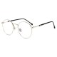 Women Men Casual Round Metal Thin-sided Myopia Frame Optical Reading Glasses