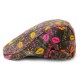 Women Men Cotton Print Beret Peaked Cap Casual Outdoor Windproof Warm Hats Adjustable Casquette Cap