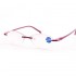 Women Men Frameless Trimming Diamond Reading Glasses Blue Light Blocking Glasses