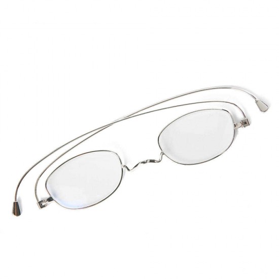 Women Men Full Frame Metal Legs Foldable Anti-blue Light Comfortable Reading Glasses