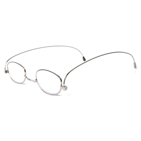 Women Men Full Frame Metal Legs Foldable Anti-blue Light Comfortable Reading Glasses