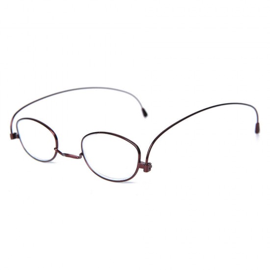 Women Men Full Frame Metal Legs Foldable Anti-blue Light Comfortable Reading Glasses