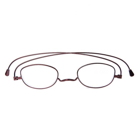 Women Men Full Frame Metal Legs Foldable Anti-blue Light Comfortable Reading Glasses