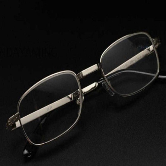 Women Men Metal Frame Presbyopic Glasses Folding Portable Elegant Reading Glasses