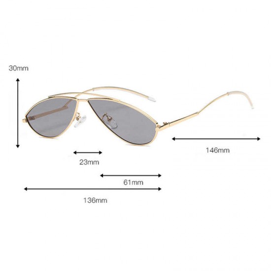 Women Men Outdoor Trend Street Shooting Glasses Retro Bend Foot Ocean Lens Sunglasses