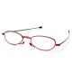 Women Men Portable Light Folding Circle Lens Reading Glasses Flexible Telescopic Presbyopic Glasses