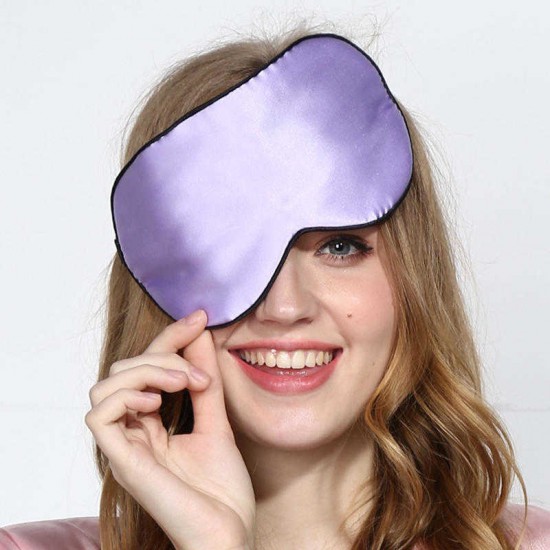 Women Men Soft Silk Travel Eye Mask Comfort Breathable Sleep Eye Mask