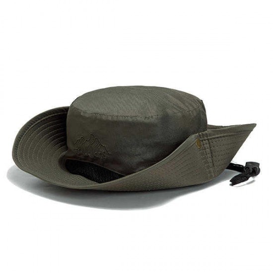 Women Men Summer Wide Brim Sunshade Fisherman Hat Foldable Outdoor Breathable Fisherman Cap