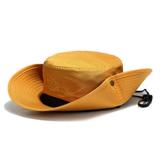 Women Men Summer Wide Brim Sunshade Fisherman Hat Foldable Outdoor Breathable Fisherman Cap