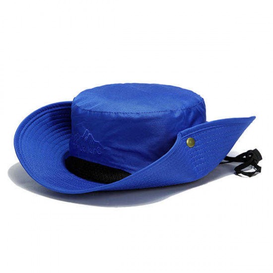 Women Men Summer Wide Brim Sunshade Fisherman Hat Foldable Outdoor Breathable Fisherman Cap