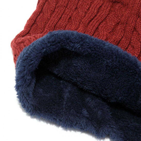 Women Men Thick Knitted Warm Beanie Cap With Earmuffs Hooded Scarf Hooded Neck Cap Women Men Thick Knitted Warm Beanie Cap With Earmuffs Hooded Scarf Hooded Neck Cap