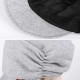 Women Men Unisex Warm Side Pleated Peaked Pile Cap Casual Stylish Solid Cotton Octagon Beret Hat