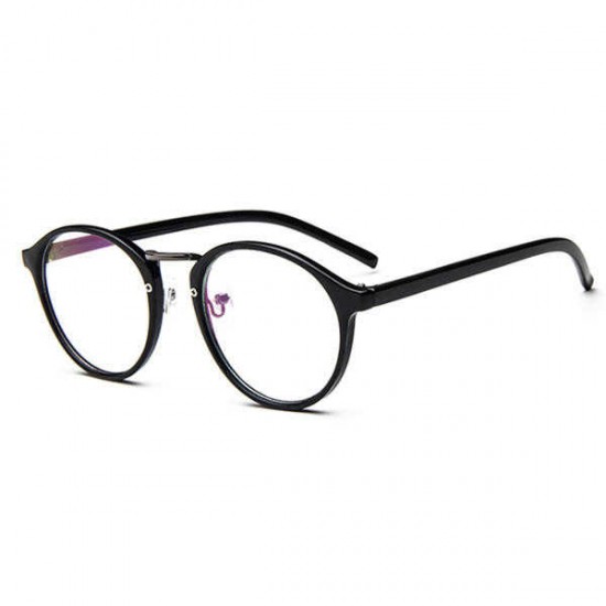 Women Mens Clear Lens Glasses Vintage Round Frame Matal Retro Plain Reading Glasses