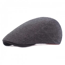 Women Mens Cotton Solid Beret Caps Casual Adjustable Forward Hat Peaked Cap