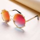 Women Mens Unisex Vintage Anti-UV Double Ring Sunglasses Retro Steampunk Round Mirror Lens Glasses