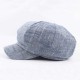 Women Mens Vintage Linen Octagonal Cap Casual Solid Painter Hat Newsboy Cap