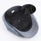 Women Mens Vintage Linen Octagonal Cap Casual Solid Painter Hat Newsboy Cap