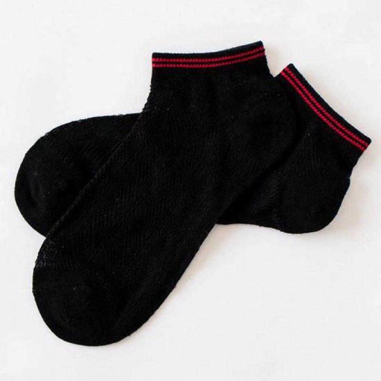 Women Mesh Breathable Boat Socks Deodorization Combed Cotton Low Cut Sock