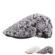 Women Mesh Breathable Lace Beret Hat Embroidery Flowers Thin Sunscreen Leather Cap