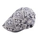 Women Mesh Breathable Lace Beret Hat Embroidery Flowers Thin Sunscreen Leather Cap