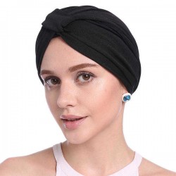 Women Modal Muslim Stretch Turban Hat Pre Tied Chemo Beanie Headwear For Cancer Patient