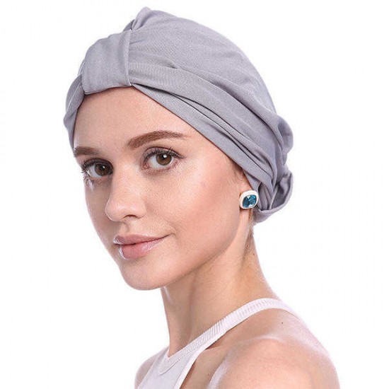 Women Modal Muslim Stretch Turban Hat Pre Tied Chemo Beanie Headwear For Cancer Patient