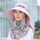 Women Multi-Function Sunshade Bucket Hat with Face Protection and Shawl Uv Protection Fisherman Cap