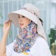 Women Multi-Function Sunshade Bucket Hat with Face Protection and Shawl Uv Protection Fisherman Cap