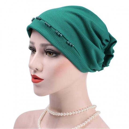 Women Muslim Beanies Flower Cotton Outdoor Casual Turban Hat