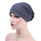 Women Muslim Beanies Flower Cotton Outdoor Casual Turban Hat