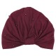 Women Muslim Crossword Cotton Flexible Earmuffs Turban Hat Winter Warm Beanie Cap