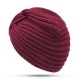 Women Muslin Indian Yarn Cross Twist Knit Turban Winter Warm Earmuffs Beanie Caps